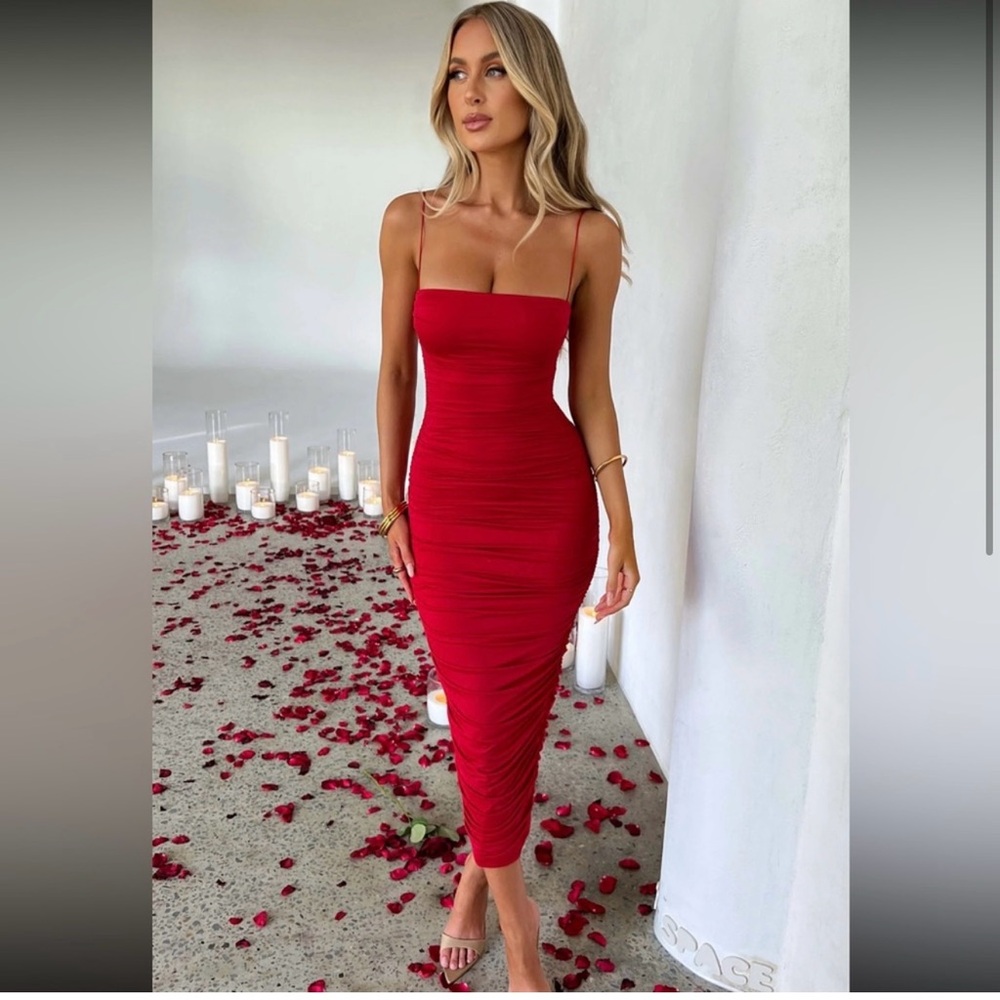 Babyboo red fitted dress